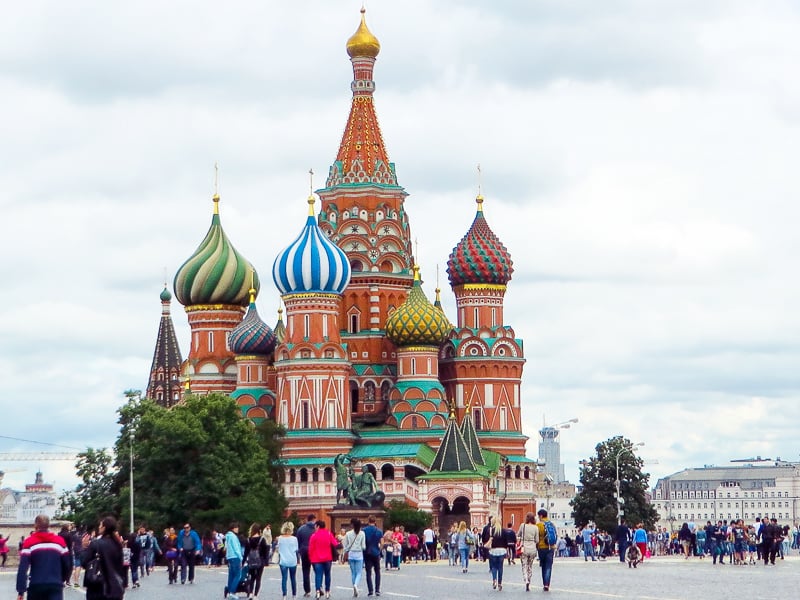 Bazilica Sf. Vasile din Moscova, Rusia.